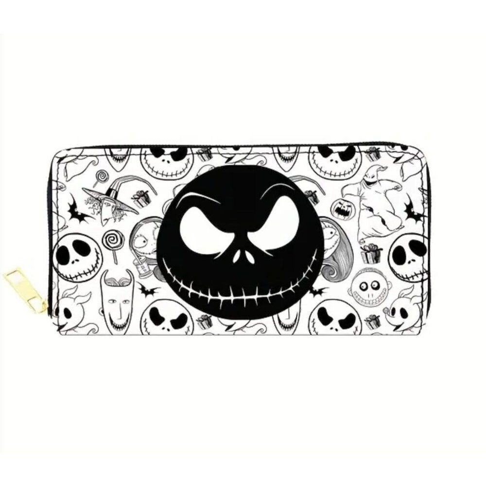 New! The Nightmare Before Christmas Wallet Zipper Purse Long Jack Skellington!
